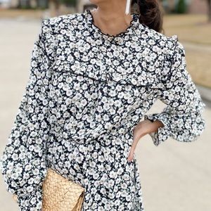 Spring floral long sleeve dress